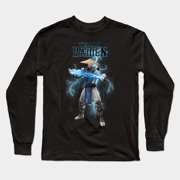 Team Raiden Mortal Kombat Pro Kompetition Long Sleeve T-Shirt by Pannolinno